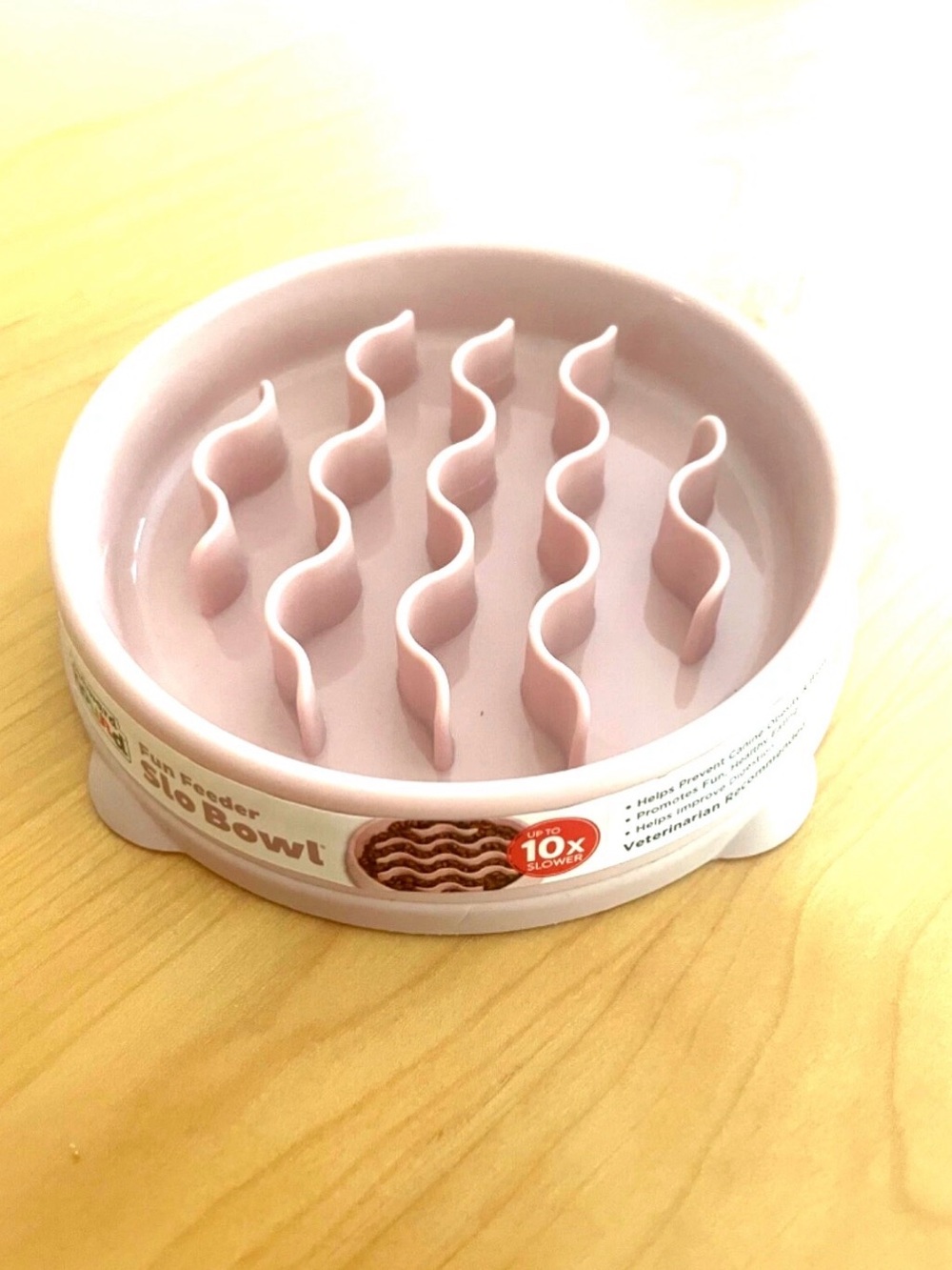 Slow Feed Pet Bowl for Cats or Small Dogs Dry or Wet Food